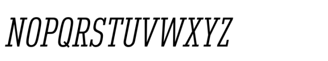 FF DIN Slab Condensed Italic Font UPPERCASE