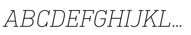 FF DIN Slab ExtraLight Italic Font