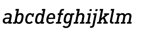 FF DIN Slab Medium Italic Font LOWERCASE