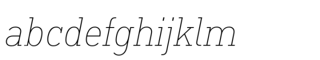 FF DIN Slab Thin Italic Font LOWERCASE
