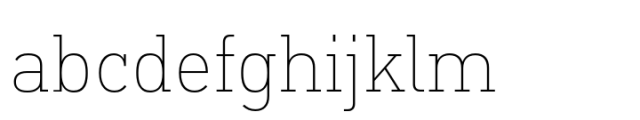 FF DIN Slab Thin Font LOWERCASE