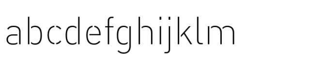 FF DIN Stencil ExtraLight Font LOWERCASE