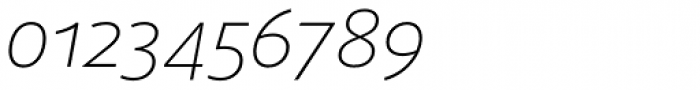 FF Daxline OT Thin Italic Font OTHER CHARS
