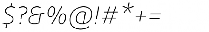 FF Daxline OT Thin Italic Font OTHER CHARS