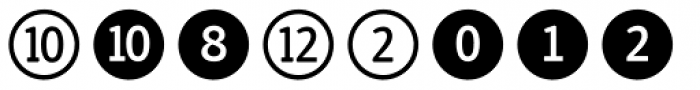 FF Dingbats 2 Numbers Font LOWERCASE
