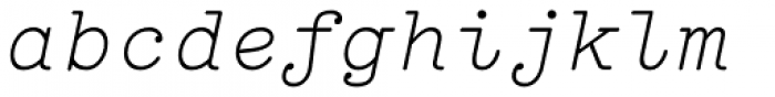 FF Elementa Std Regular Italic Font LOWERCASE
