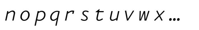 FF Eureka Mono Light Italic Font LOWERCASE