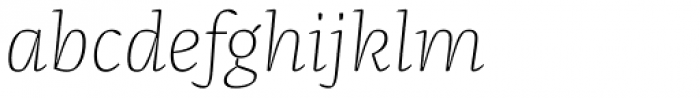 FF Franziska Pro Thin Italic Font LOWERCASE