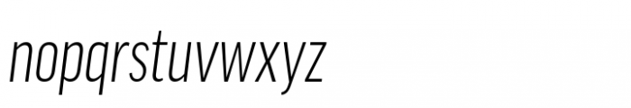 FF Good Extra Condensed Light Italic Font LOWERCASE