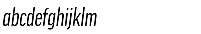 FF Good Extra Condensed News Italic Font LOWERCASE