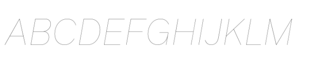 FF Infra Hairline Italic Font UPPERCASE