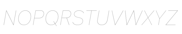 FF Infra Hairline Italic Font UPPERCASE