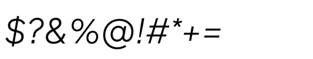 FF Infra Light Italic Font OTHER CHARS