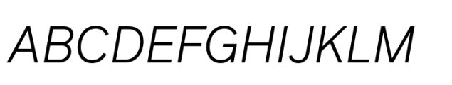 FF Infra Light Italic Font UPPERCASE