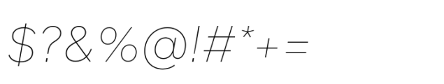 FF Infra Thin Italic Font OTHER CHARS