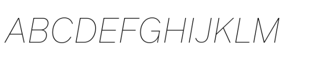 FF Infra Thin Italic Font UPPERCASE
