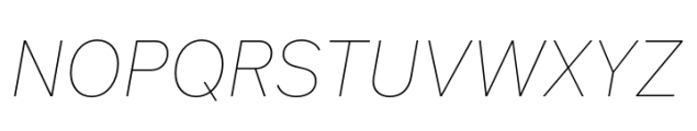 FF Infra Thin Italic Font UPPERCASE