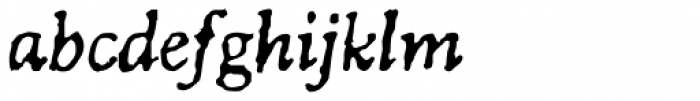 FF Irregular Italic Font LOWERCASE