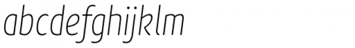 FF Kava OT Thin Italic Font LOWERCASE