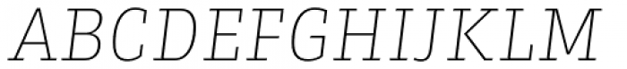 FF Kaytek Slab Thin Italic Font UPPERCASE