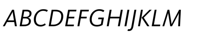 FF Kievit Regular Italic Font UPPERCASE