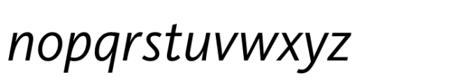 FF Kievit Regular Italic Font LOWERCASE