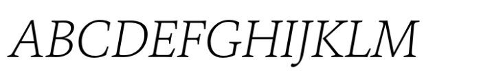 FF Kievit Serif Pro Light Italic Font UPPERCASE
