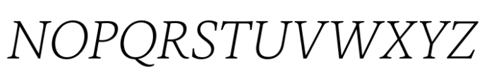 FF Kievit Serif Pro Light Italic Font UPPERCASE