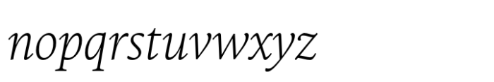 FF Kievit Serif Pro Light Italic Font LOWERCASE