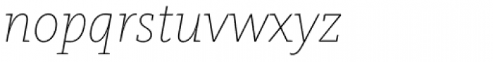 FF Kievit Slab OT Thin Italic Font LOWERCASE