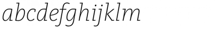 FF Kievit Slab Pro ExtraLight Italic Font LOWERCASE