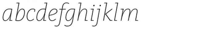 FF Kievit Slab Pro Thin Italic Font LOWERCASE