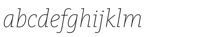 FF Kievit Slab Thin Italic Font LOWERCASE