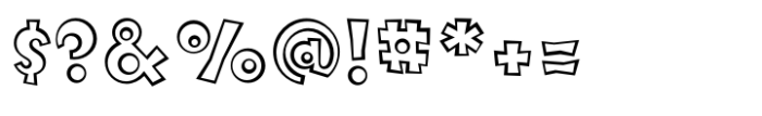 FF Knobcheese Std Outline Regular Font OTHER CHARS