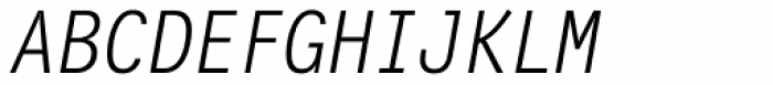 FF Letter Gothic Mono OT Light Italic Font UPPERCASE