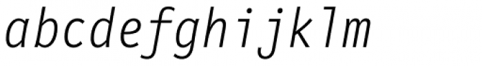 FF Letter Gothic Mono OT Light Italic Font LOWERCASE