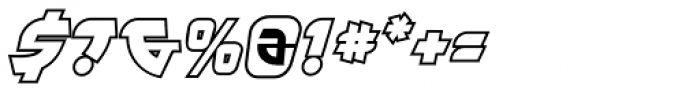 FF Manga Steel OT Outline Italic Font OTHER CHARS