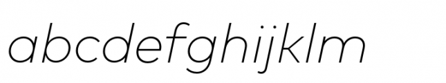 FF Mark Paneuropean Extralight Italic Font LOWERCASE