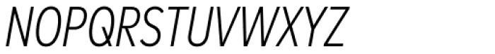 FF Mark W1G Condensed Light Italic Font UPPERCASE