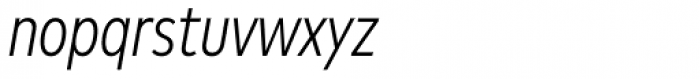 FF Mark W1G Condensed Light Italic Font LOWERCASE