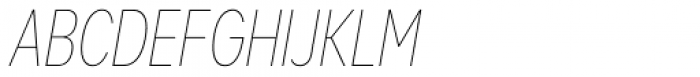 FF Mark W1G Condensed Thin Italic Font UPPERCASE