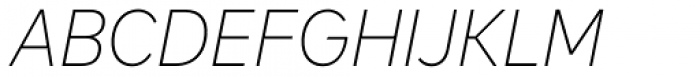 FF Mark W1G Narrow Extra Light Italic Font UPPERCASE