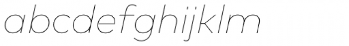FF Mark W1G Thin Italic Font LOWERCASE