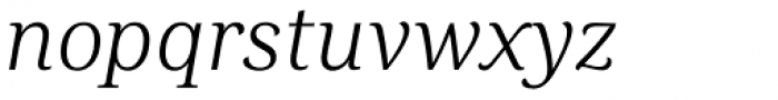 FF Marselis Serif Light Italic Font LOWERCASE