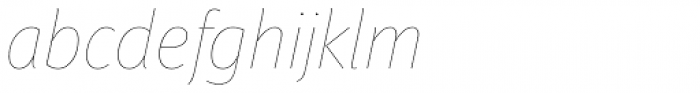 FF Meta Pro Hairline Italic Font LOWERCASE