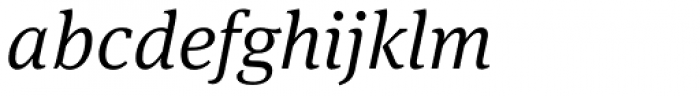 FF Meta Serif OT Light Italic Font LOWERCASE
