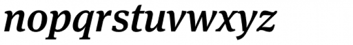 FF Meta Serif OT Medium Italic Font LOWERCASE