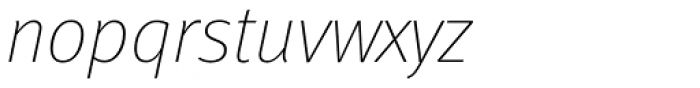 FF Meta Std Thin Italic Font LOWERCASE