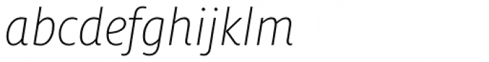 FF Milo Pro ExtraLight Italic Font LOWERCASE