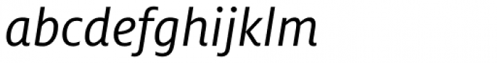 FF Milo Pro Regular Italic Font LOWERCASE